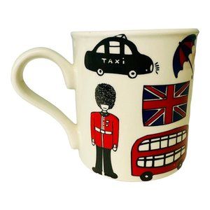Price Kensington Mug City Sights London England Cup British Guard Flag Bus Taxi